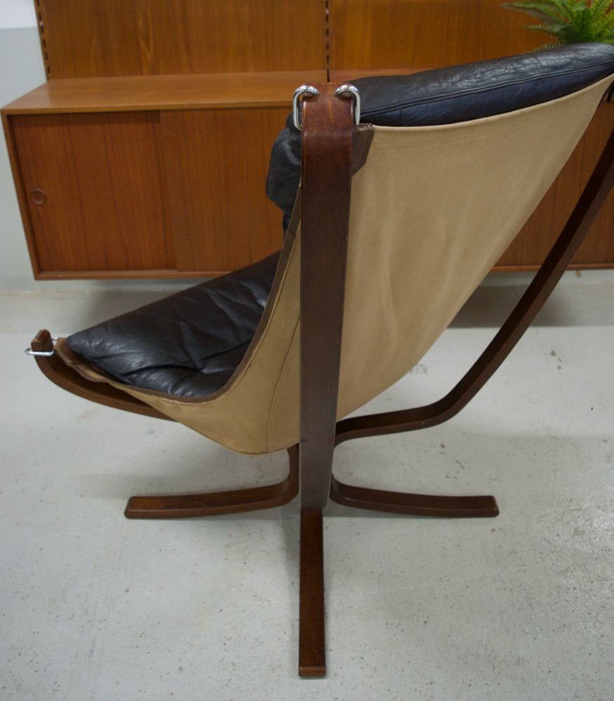 Vintage Leather Highback Falcon Chair by Sigurd Ressell, 1970s for sale ...