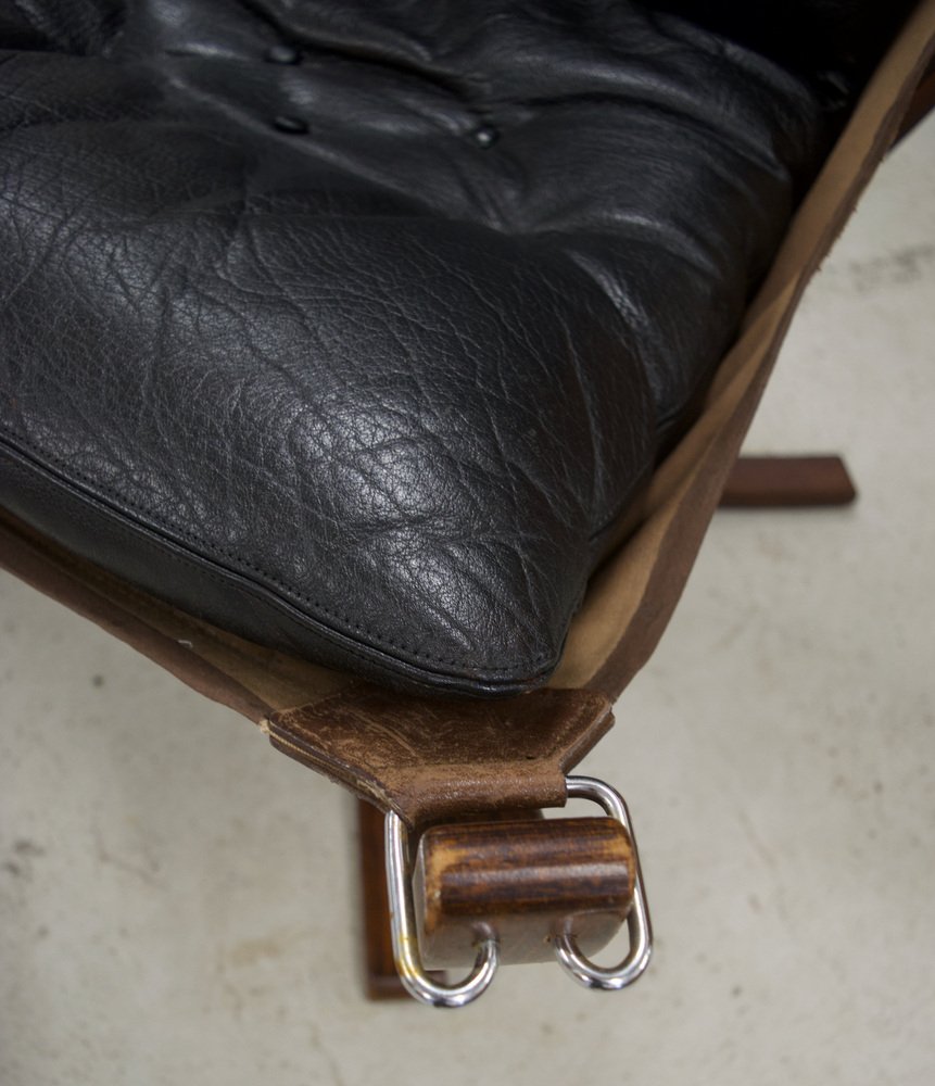 Vintage Leather Highback Falcon Chair by Sigurd Ressell, 1970s for sale ...