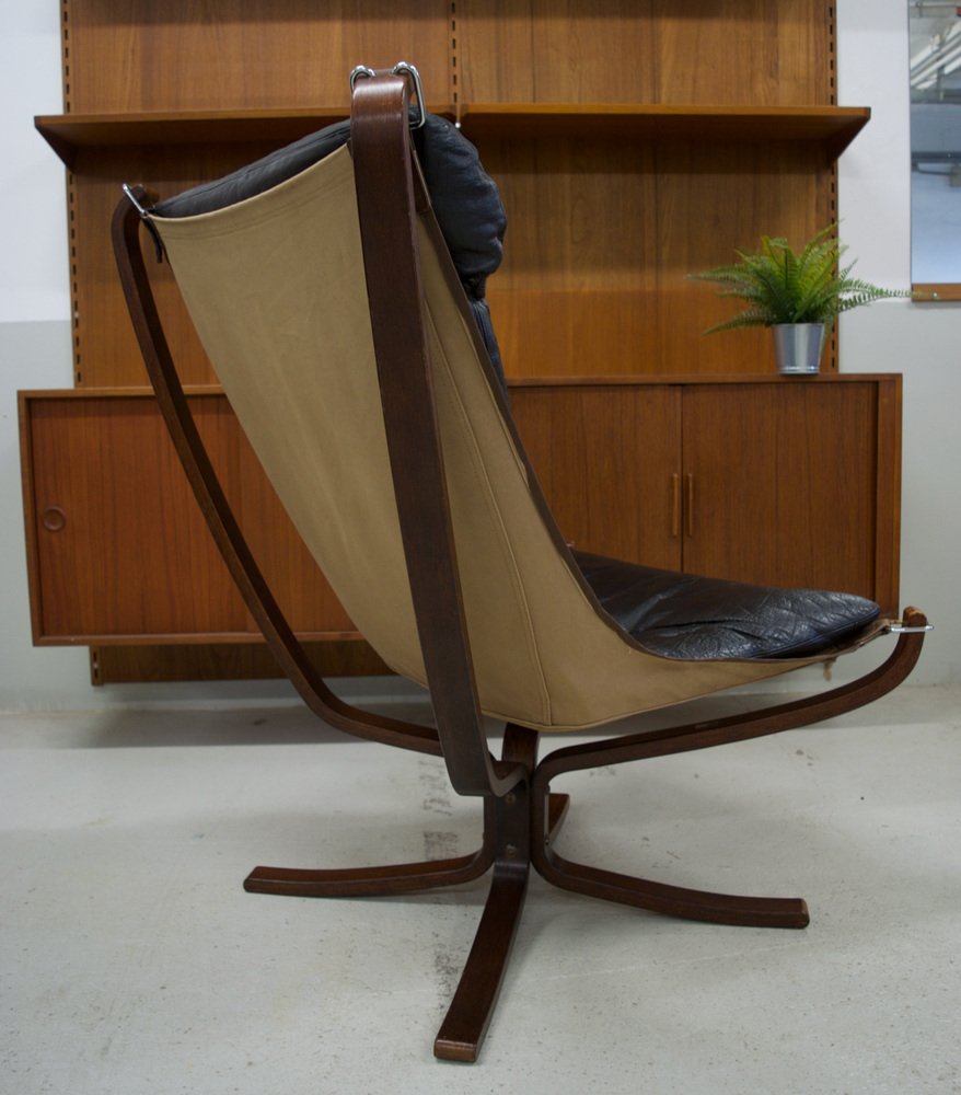 Vintage Leather Highback Falcon Chair by Sigurd Ressell, 1970s for sale ...