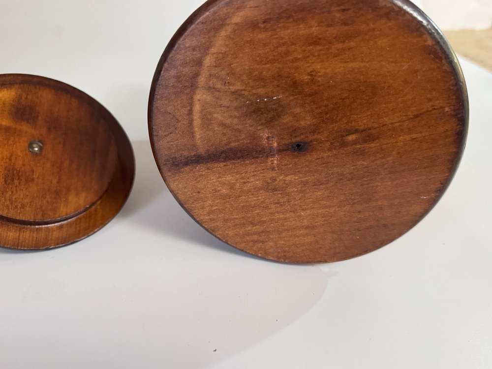 Rounded Wood and Rope Box, France, 1960s for sale at Pamono