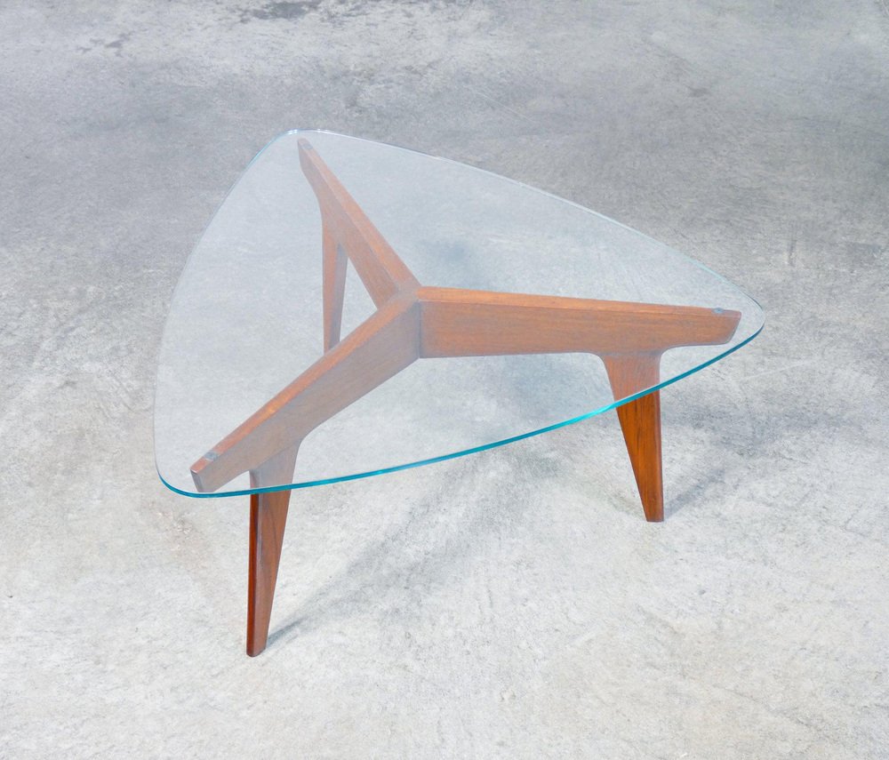 Coffee Table in Wood and Glass attributed to Gio Ponti, 1950s for sale ...