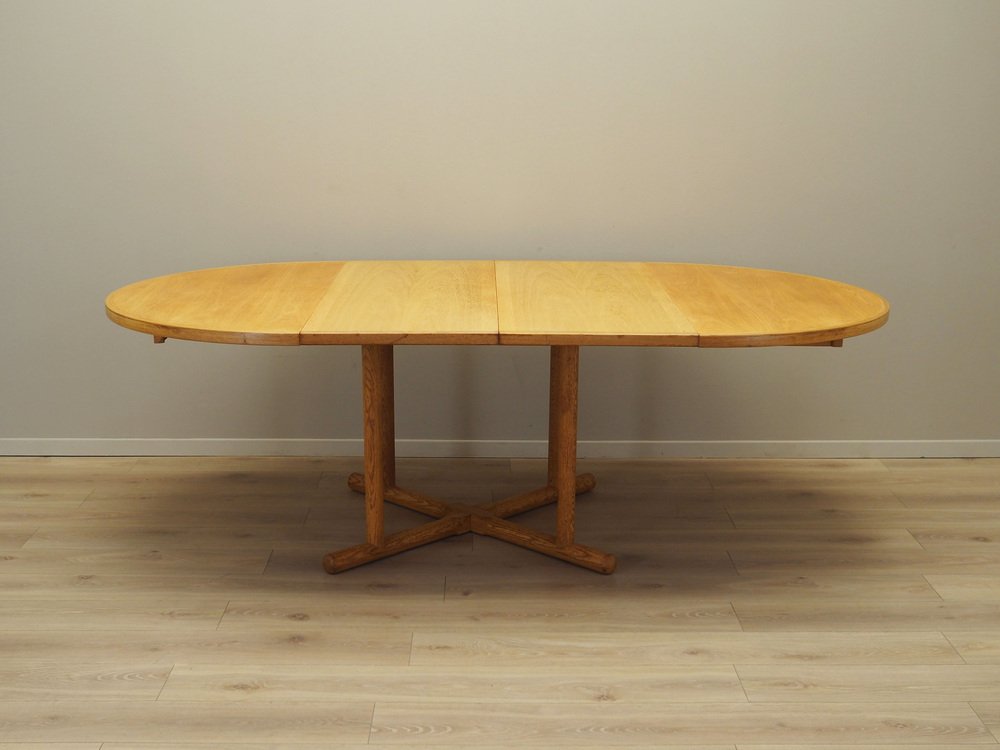 Danish Ash Round Table, 1960s for sale at Pamono