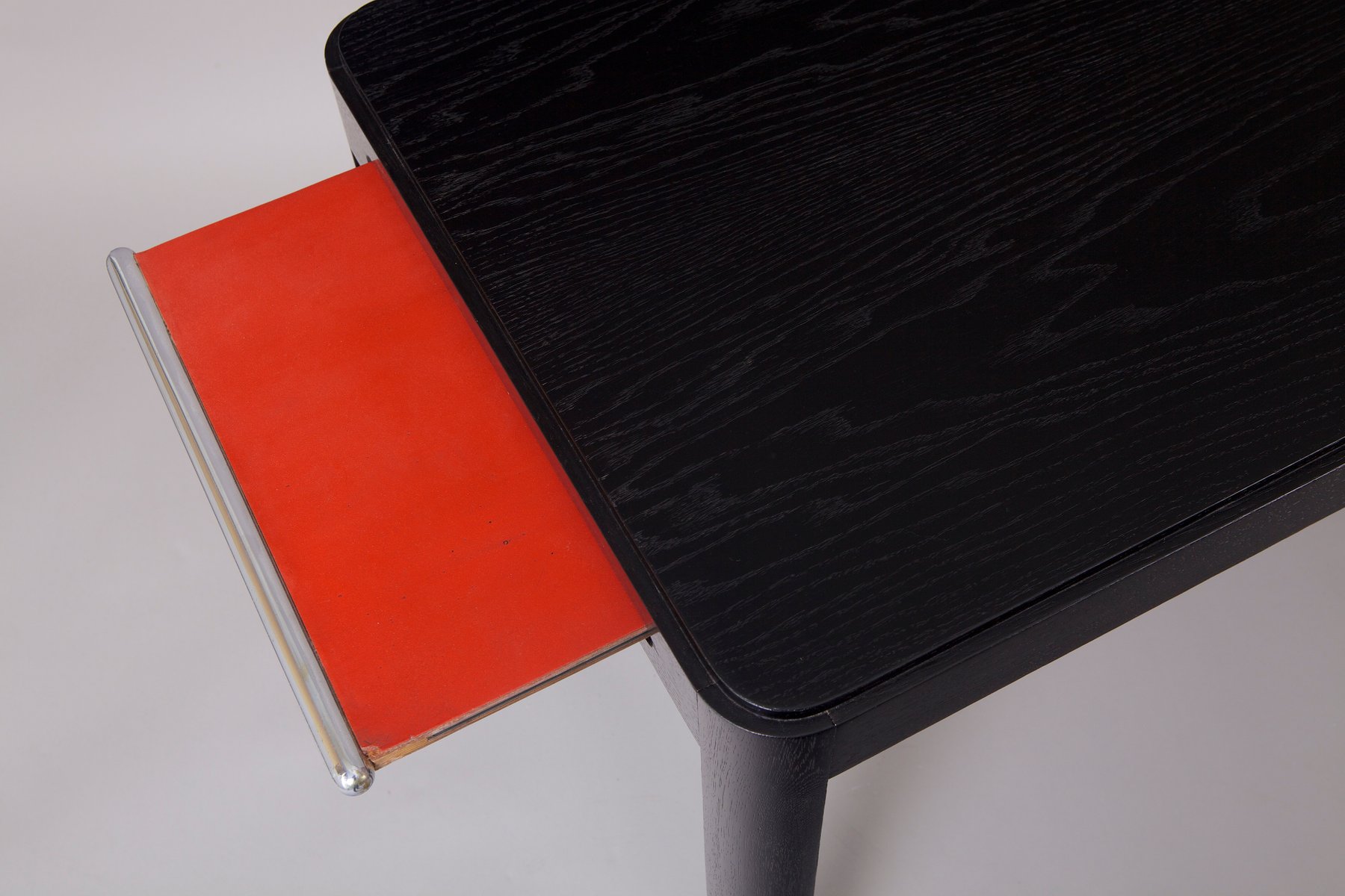 Vintage Black and Red Coffee Table by Jindřich Halabala for sale at Pamono
