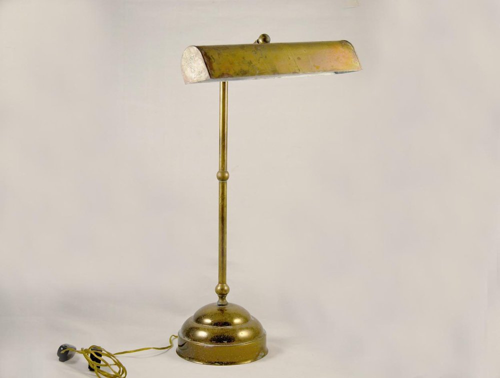 Vintage Brass Table Lamp, 1940s for sale at Pamono