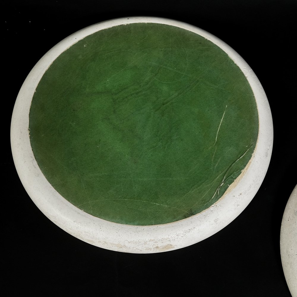 Flat Travertine Centerpiece Trays, 1970s, Set of 2 for sale at Pamono