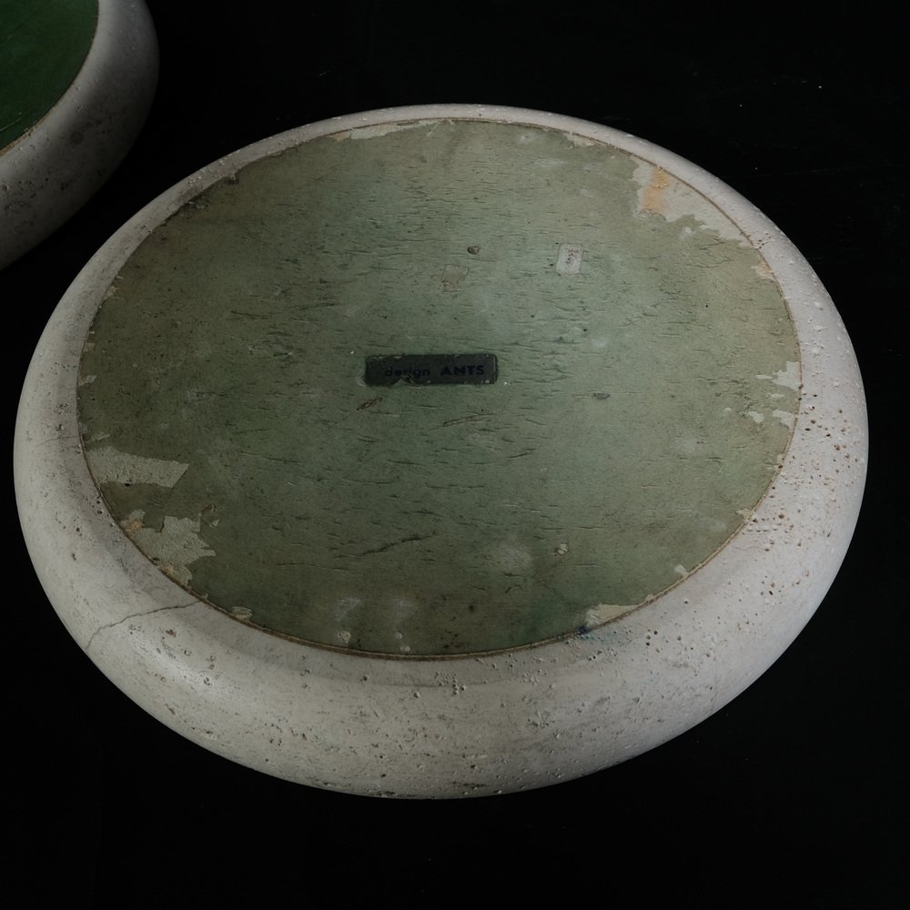 Flat Travertine Centerpiece Trays, 1970s, Set of 2 for sale at Pamono