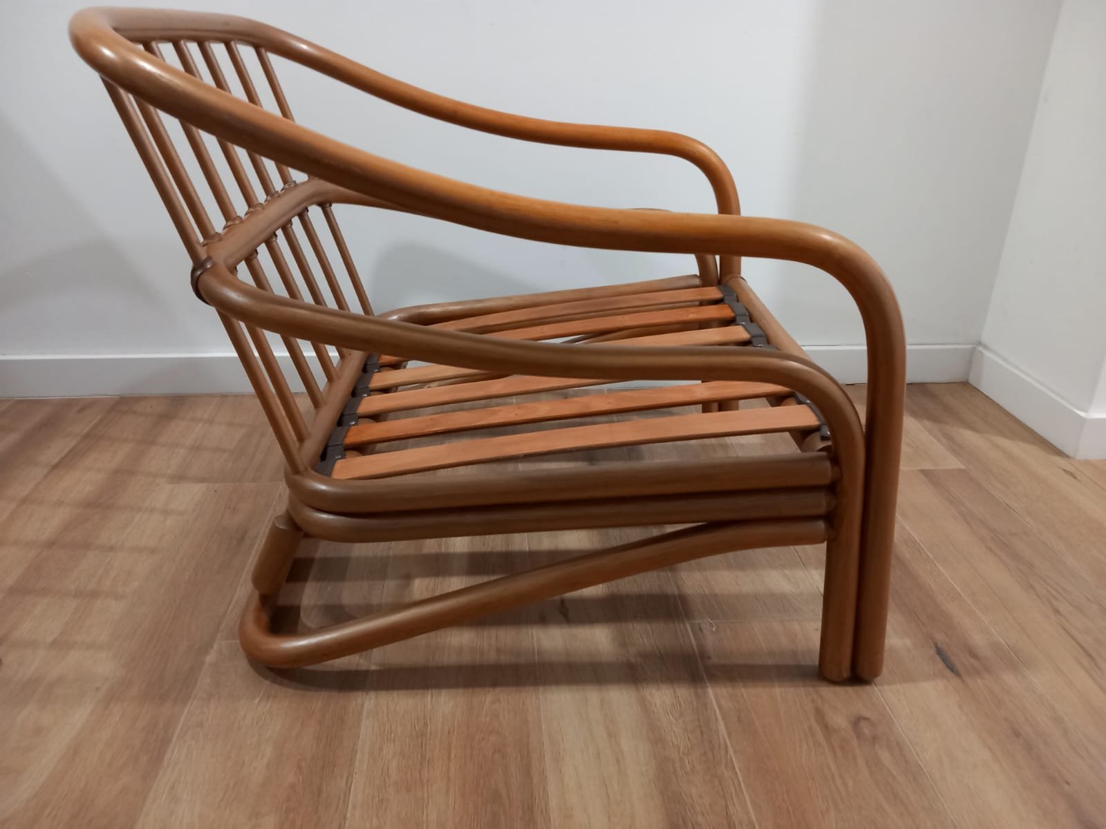 Is Rattan Scandi Set of Scandinavian Two Rattan Armchairs, 1970s for sale at Pamono