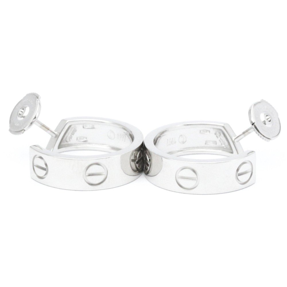Cartier Love Earrings No Stone White Gold [18K] Half Hoop Earrings ...