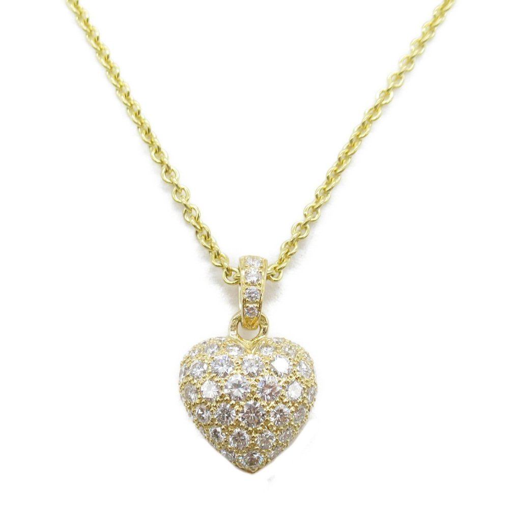 CARTIER heart diamond necklace Necklace Clear K18 [Yellow Gold] Clear ...