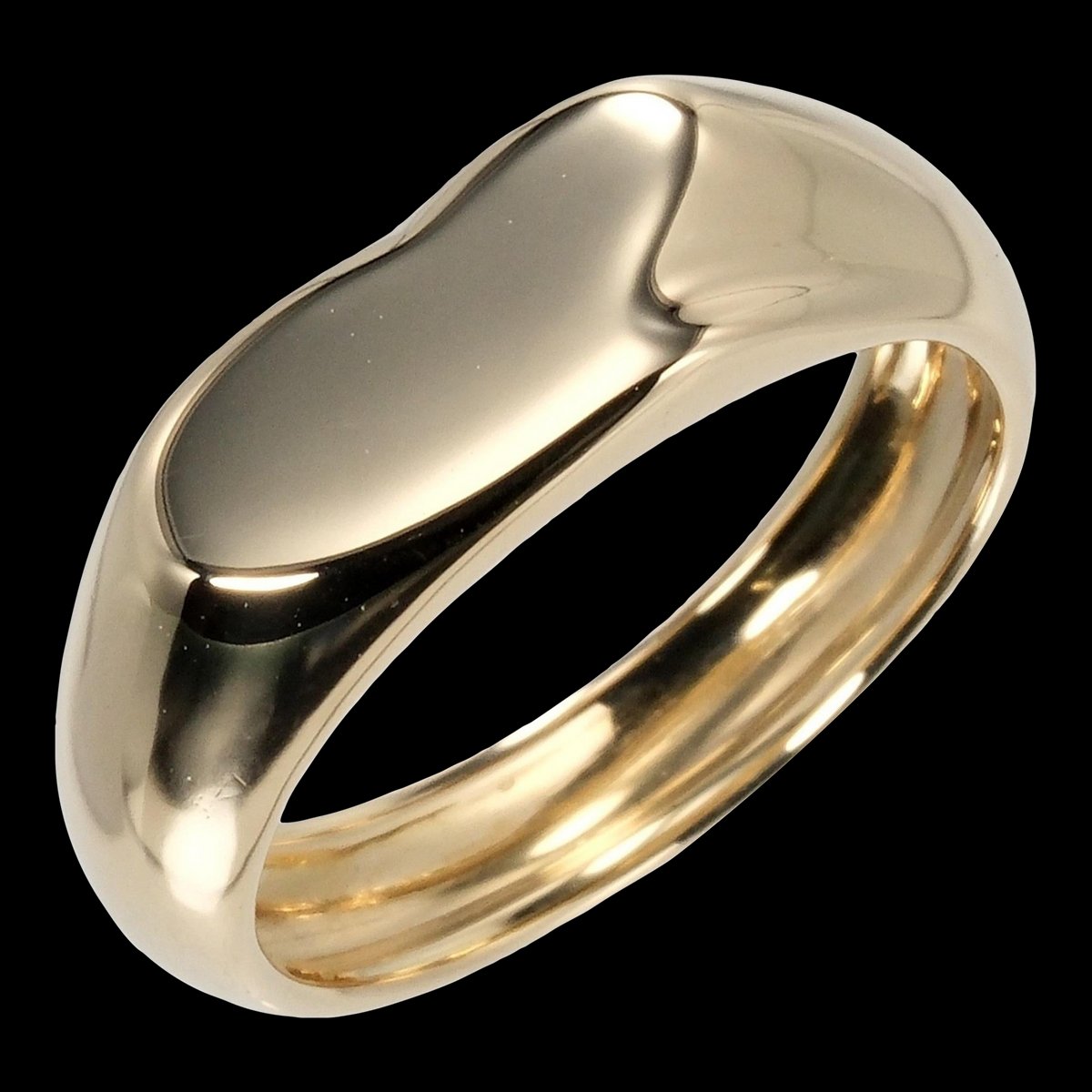 TIFFANY Signet Heart Ring No. 9 4.23g K18 YG Yellow Gold &Co. for sale ...