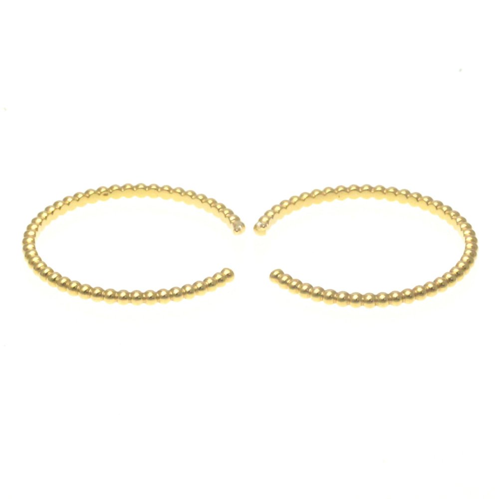 Van Cleef & Arpels Perlee Pearls Of Gold Hoop Earrings Small Model No Stone Yellow Gold [18K ...
