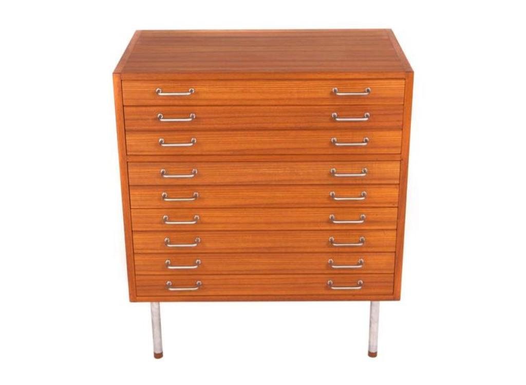 Vintage Flat File Cabinet By Hans J. Wegner For Johannes Hansen For Vintage Flat File Cabinet by Hans J. Wegner for Johannes Hansen - Vintage Flat File Cabinet By Hans J. Wegner For Johannes Hansen For