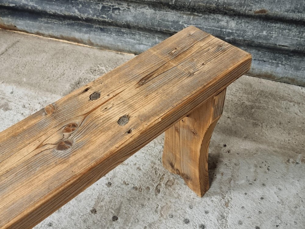 Vintage Wooden Bench Side Table, 1960s for sale at Pamono