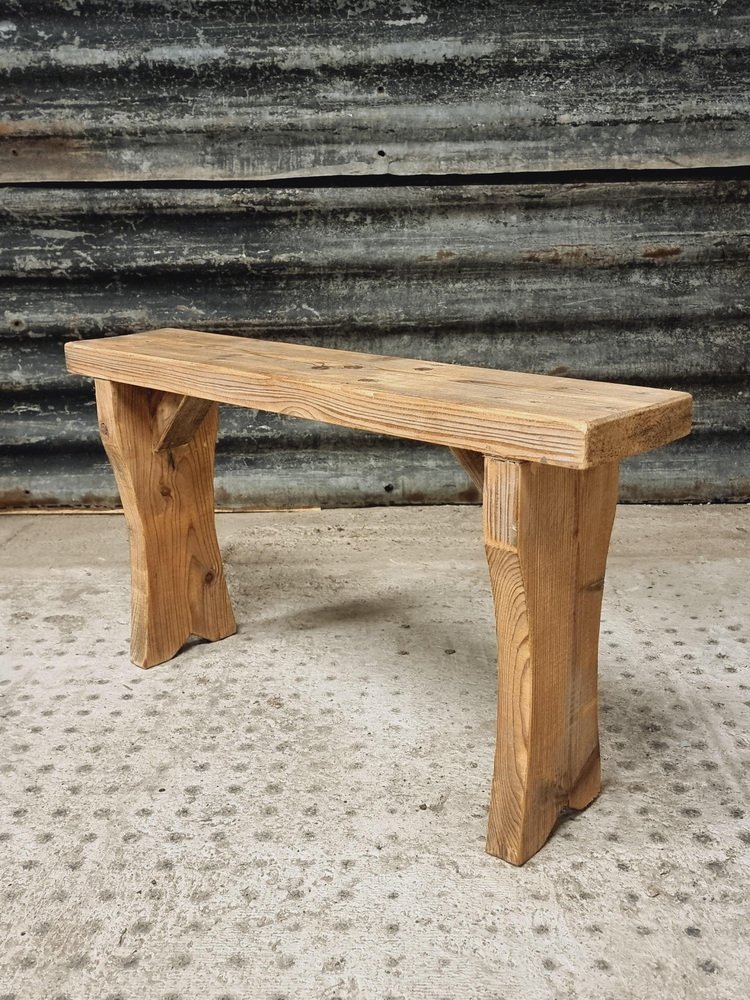 Vintage Wooden Bench Side Table, 1960s for sale at Pamono