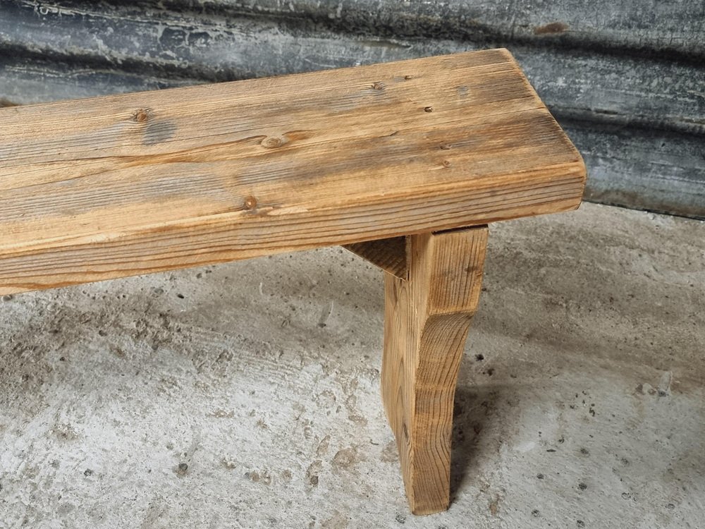 Vintage Wooden Bench Side Table, 1960s for sale at Pamono