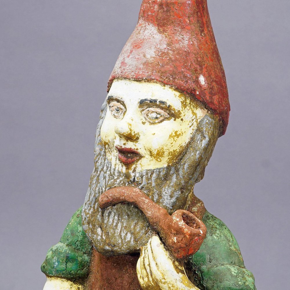 Large Terracotta Garden Gnome with Toad Stool, Germany, 1920s for sale ...