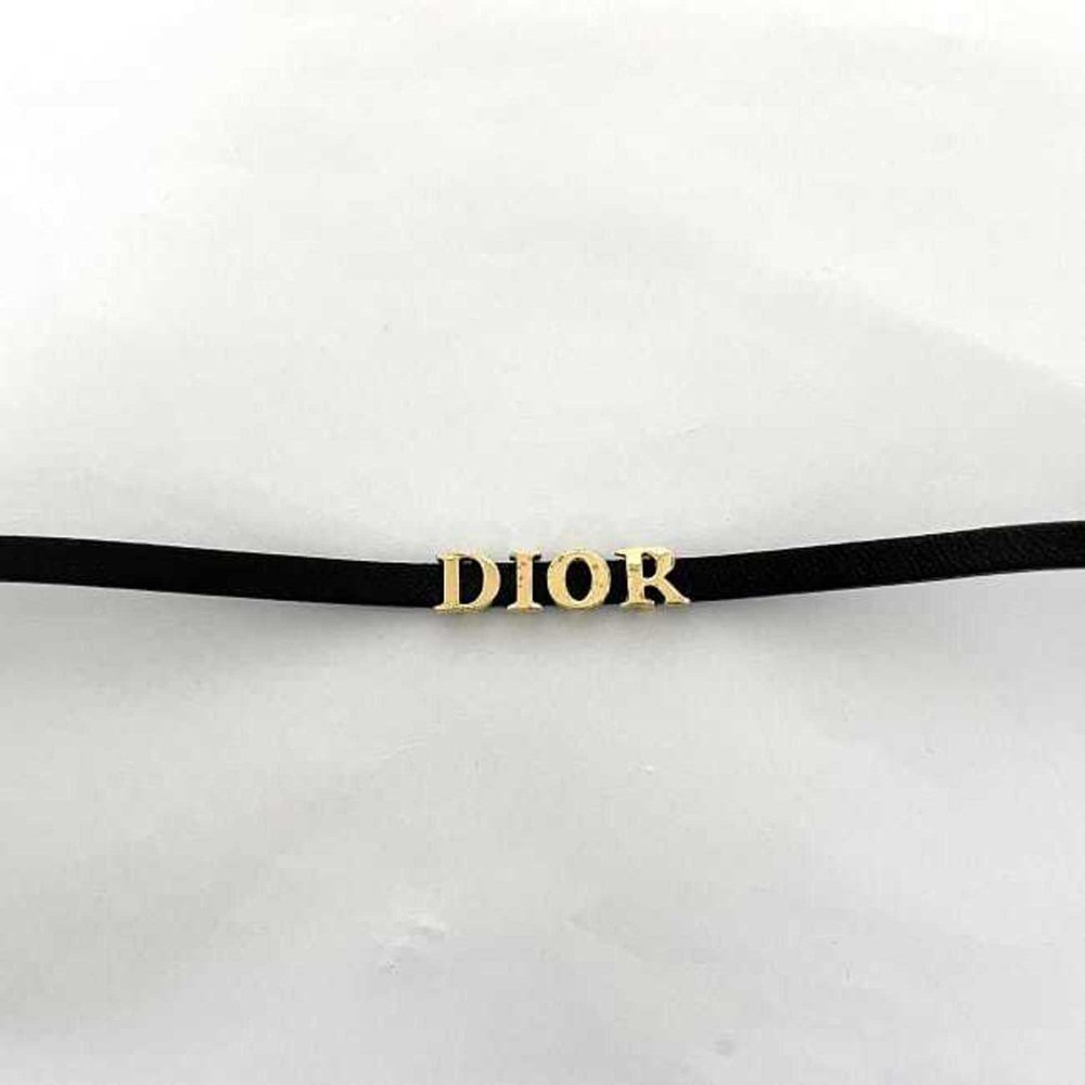 Choker Black Gold Ec-20017 Necklace Leather Metal Womens by Christian ...