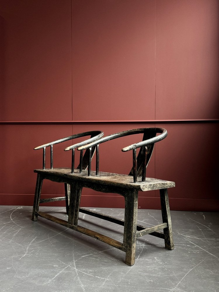 Antique Wooden Bench for sale at Pamono