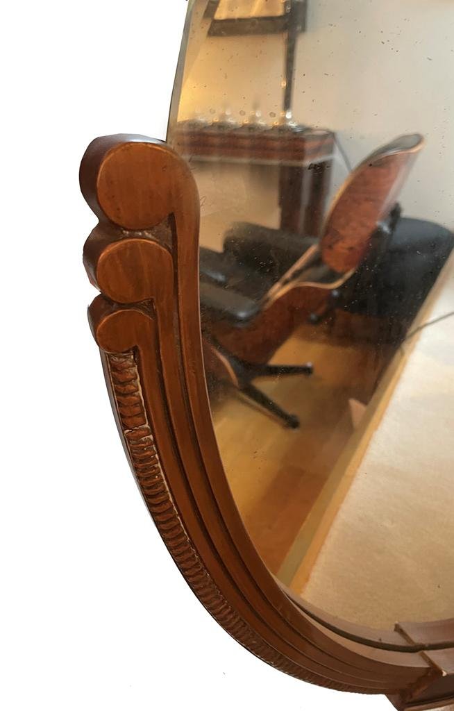 Art Deco Round Mirror for sale at Pamono