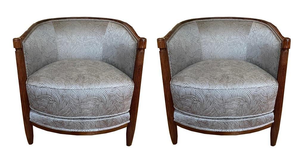 Image showcasing Set of Vintage Art Deco Lounge Chairs for sale at Pamono