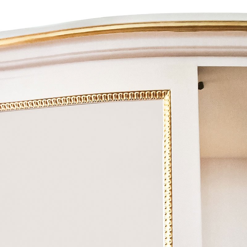 Ivory and Gold Display Cabinet, 1990s for sale at Pamono