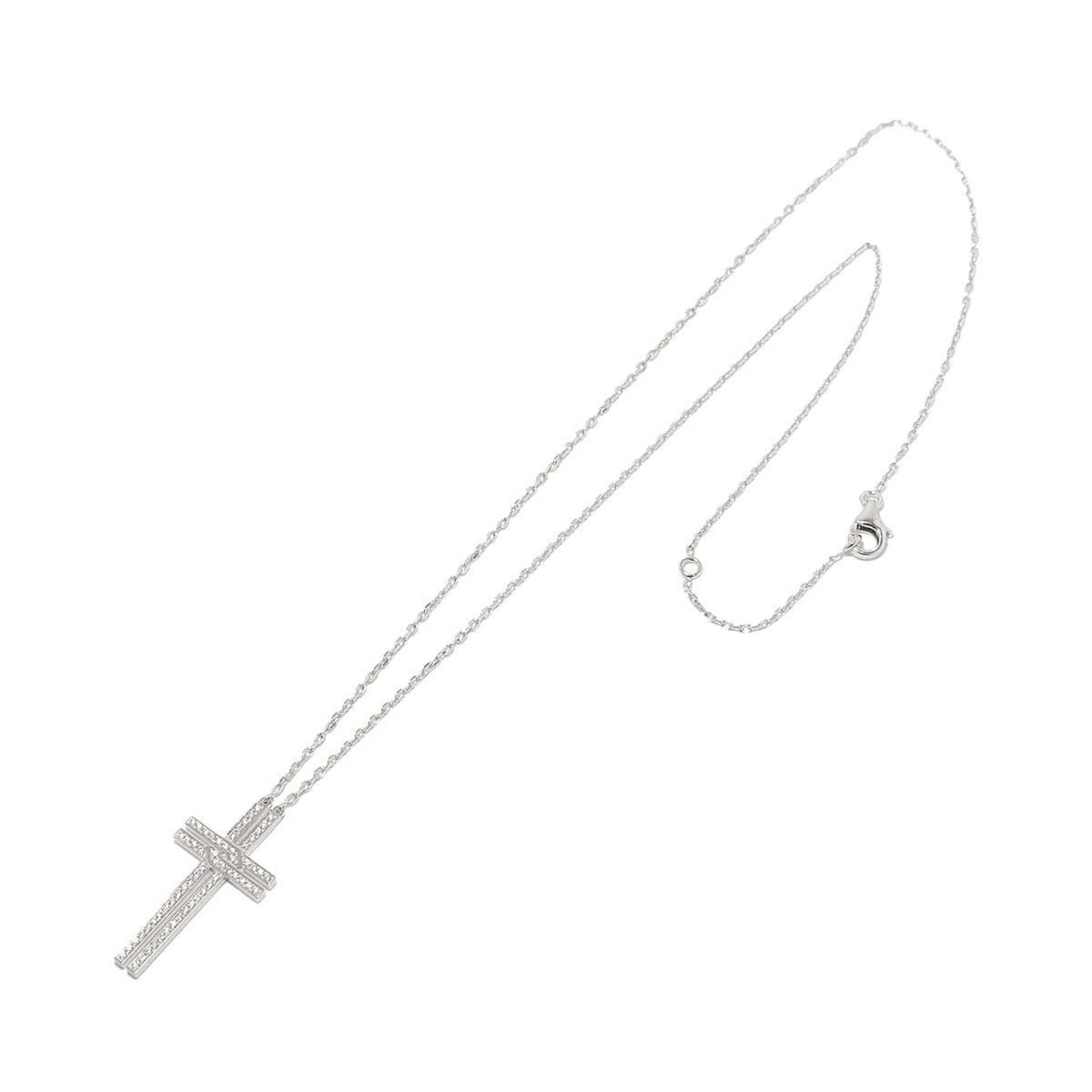 Cross Diamond Necklace in White Gold from Cartier for sale at Pamono