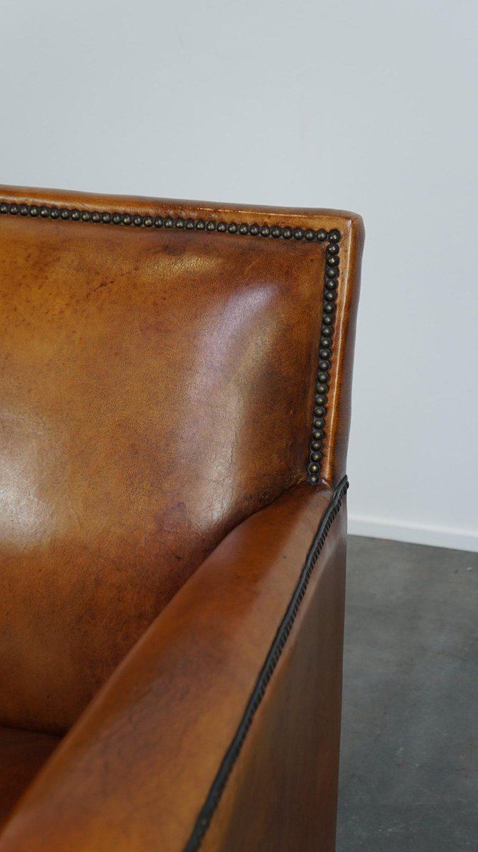 Fauteuil Art Déco En Cuir Et Métal Type MARS Par ARTEINMOTION, Noir, Hauteur 70cm
