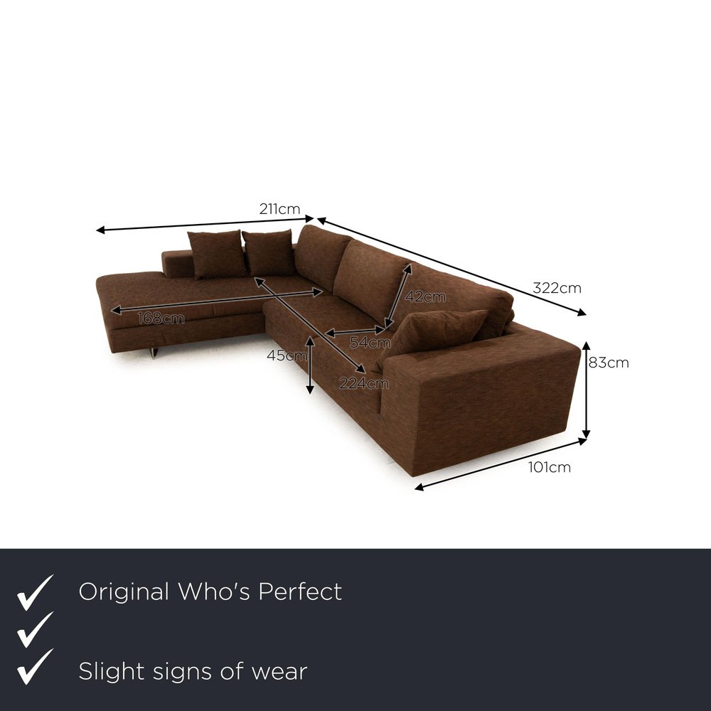 Luca Fabric Corner Sofa from Who's Perfect for sale at Pamono