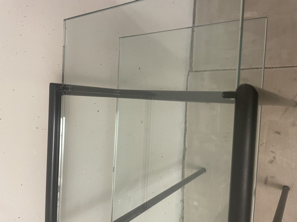 Etagère Postmoderne Hollywood Regency en Pin et Verre, 1980s en vente