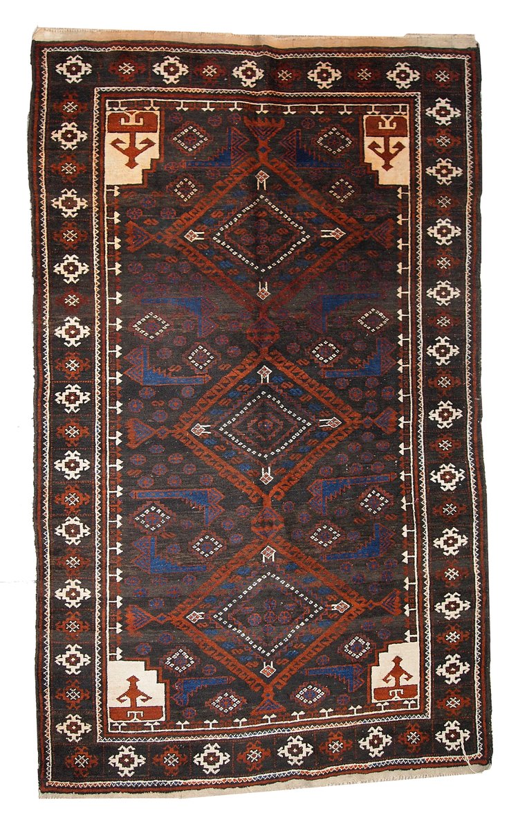 Vintage Handmade Afghan Baluch Rug, 1940s for sale at Pamono