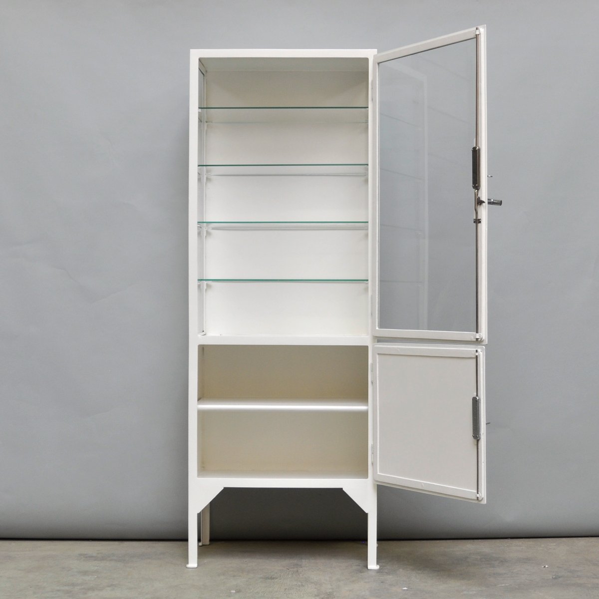 Steel & Glass Medicine Cabinet, 1940s for sale at Pamono