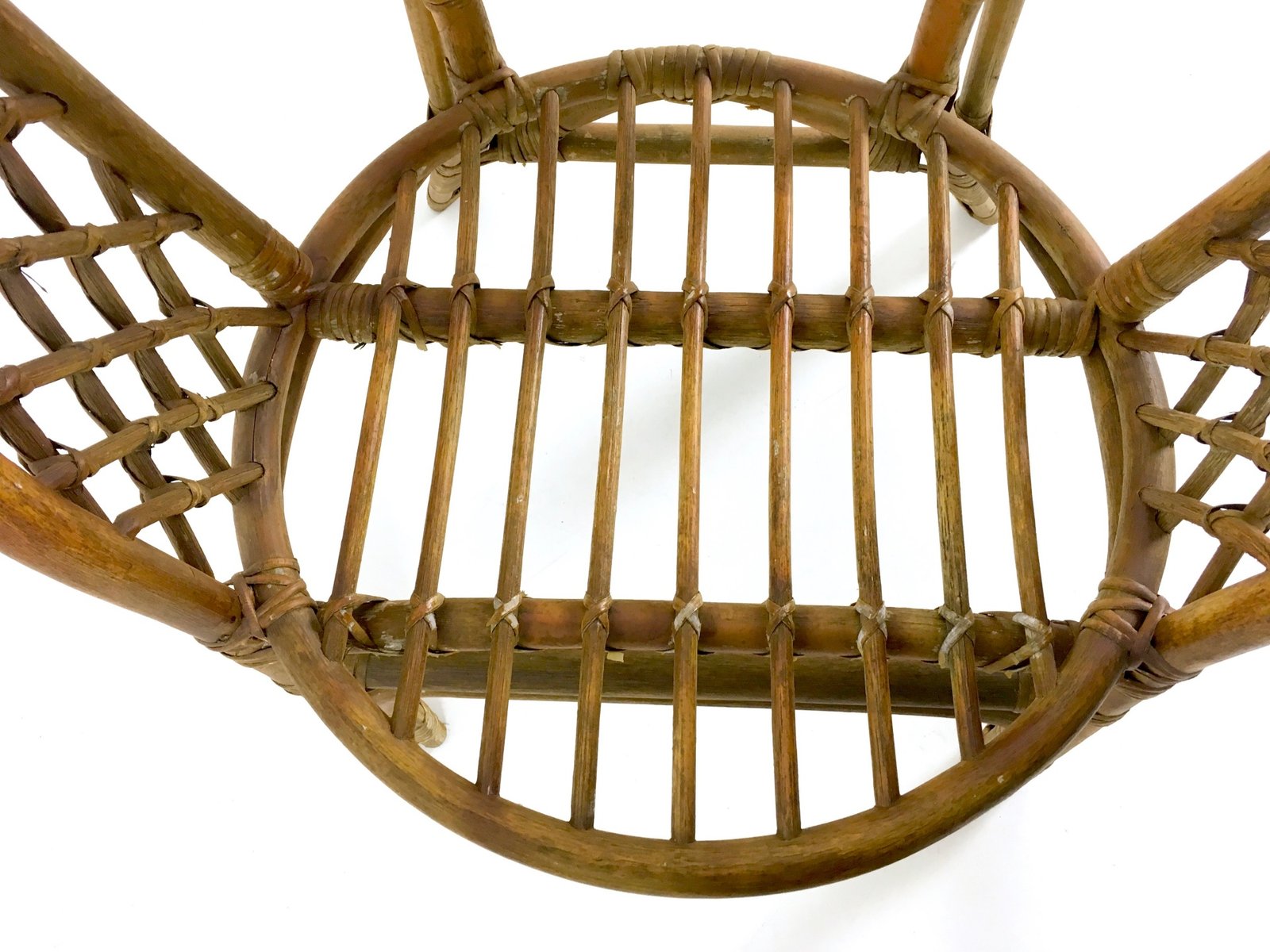 Italienische Vintage Korbgeflecht Sitzgruppe, 1950er bei Pamono kaufen