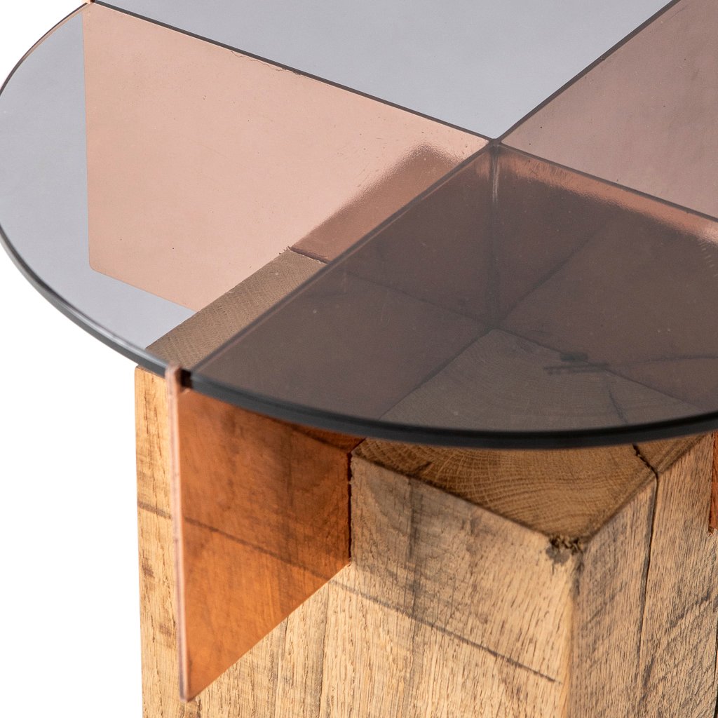 Ramo In Vetro Design 78x88mm - Colore Rame - Oggetto Decorativo