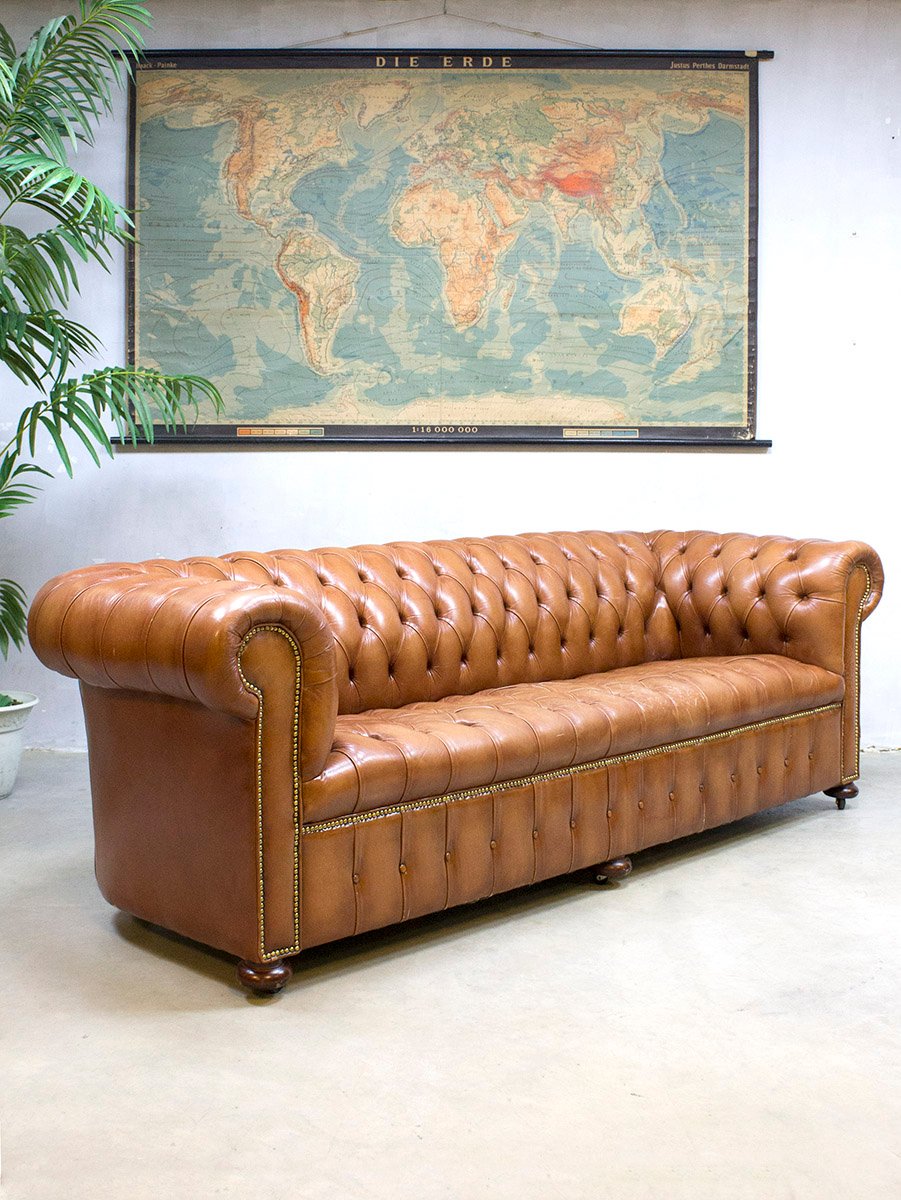 Vintage Leather Chesterfield Sofa For At Pamono Vintage Leather Chesterfield Sofa