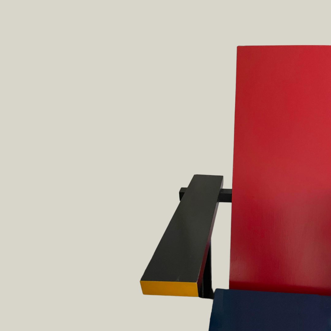 Red & Blue Lounge Chair by Gerrit Thomas Rietveld, 1970s for sale at Pamono