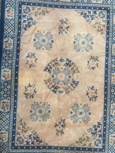 Chinese Rug 1950 Vintage Chinese Art Deco Peking Rug, 1950s for sale at Pamono