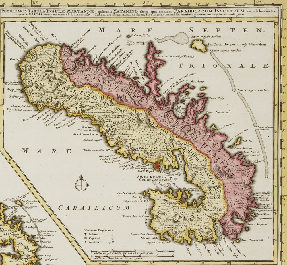 Early 18th Century Map of the Caribbean for sale at Pamono