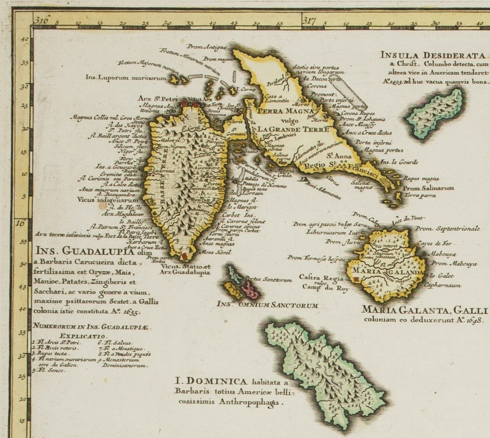 Early 18th Century Map of the Caribbean for sale at Pamono