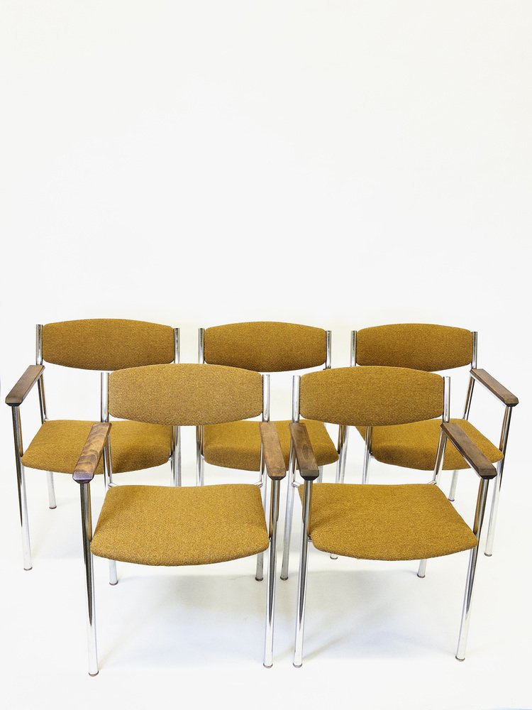 Chairs by Gijs Van Der Sluis, 1960s, Set of 5 for sale at Pamono