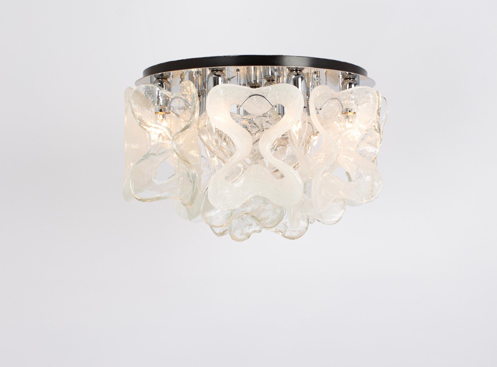Large Catena Ceiling Light in Murano Glass attributed to Kalmar