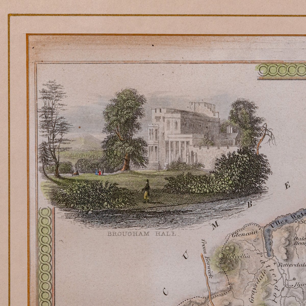 Victorian English Lithographic Map of Westmoreland for sale at Pamono