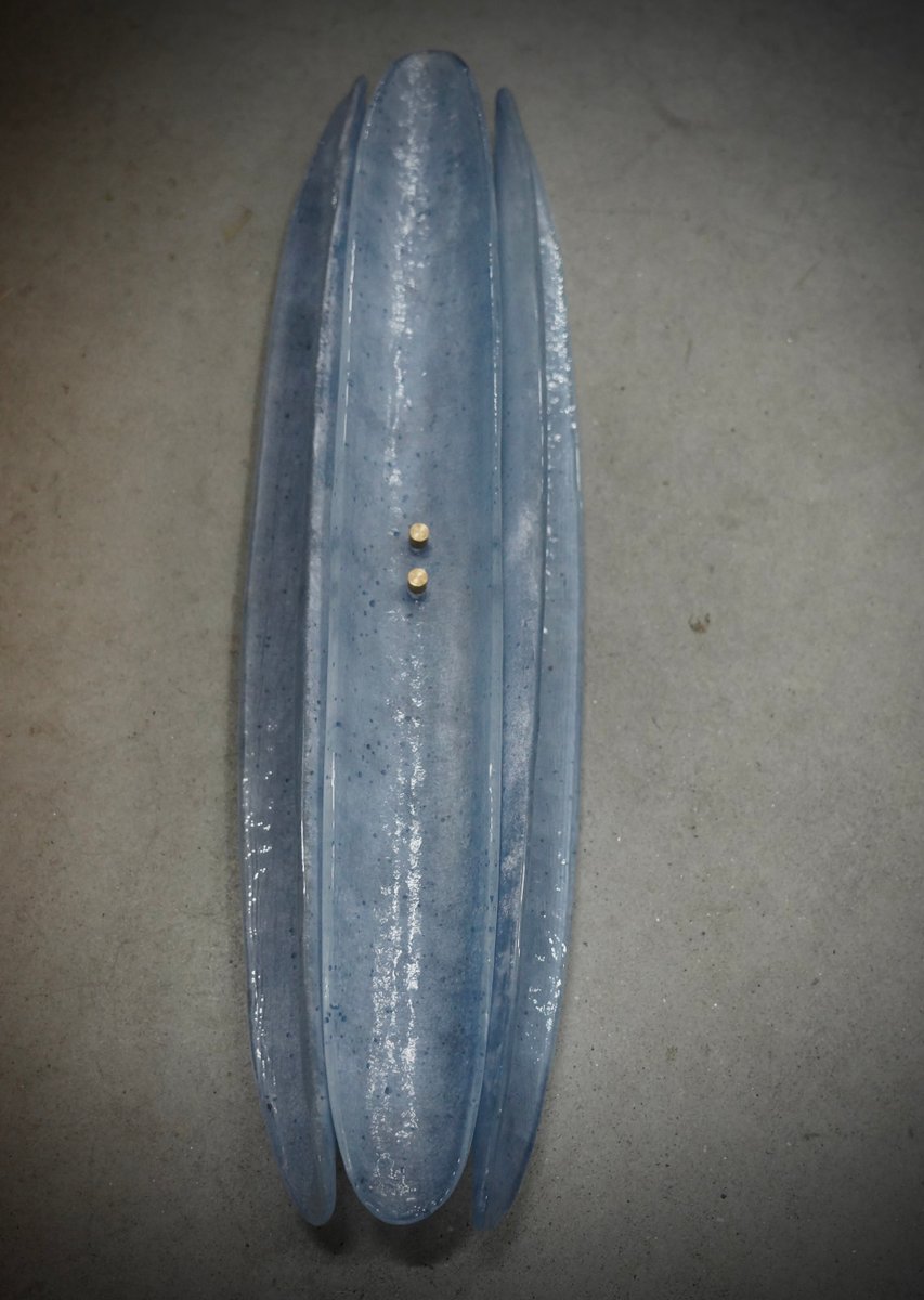 Italian Murano Glass Light Blue Color Wall Light and Sconces for sale