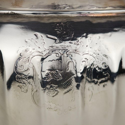Large Embossed Silver Wine Coolers from Stephen Adams, England, 1804