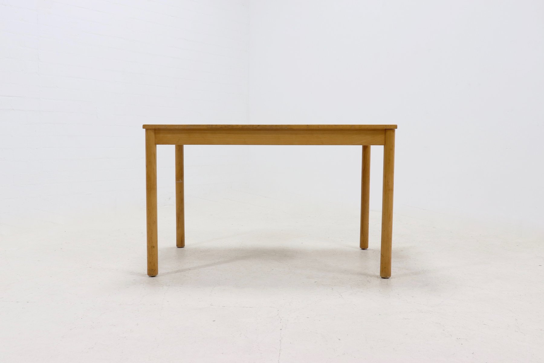 Vintage Birch and Linoleum Dining Table, 1960s for sale at Pamono