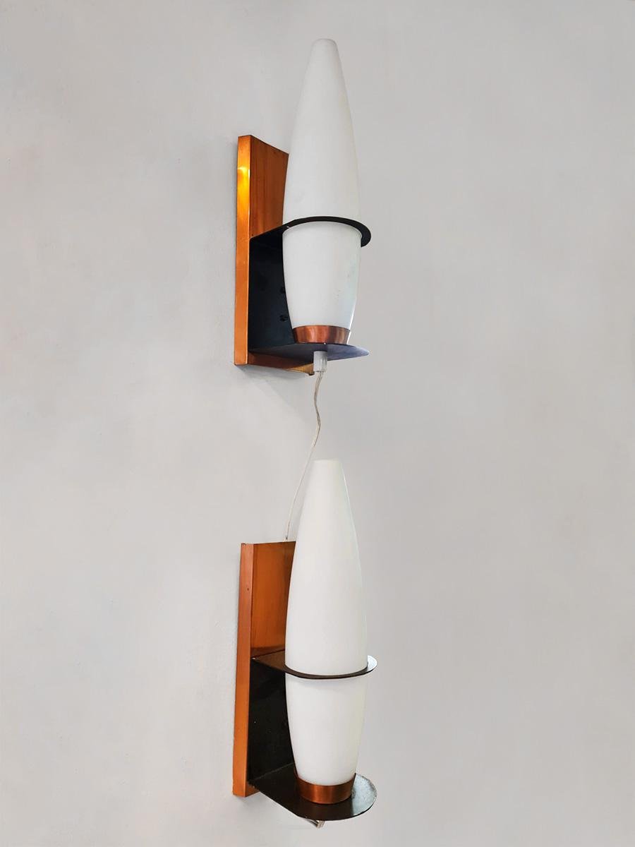 Vintage Danish Brass Wall Lamps, 1970s for sale at Pamono