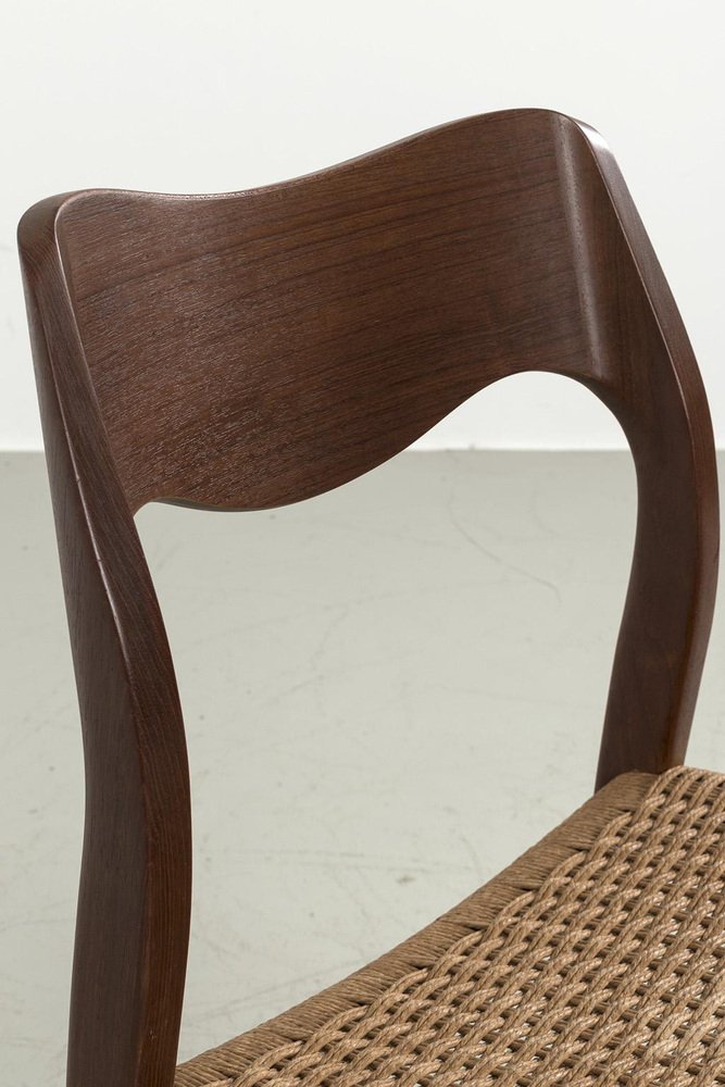 Model 71 Dining Chairs by Niels Otto (N. O.) Møller, Set of 6 for sale