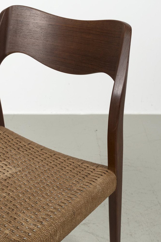 Model 71 Dining Chairs by Niels Otto (N. O.) Møller, Set of 6 for sale
