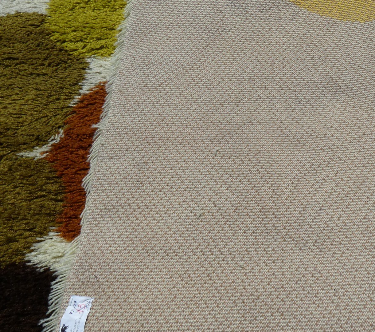 Large Long-Pile Wool Rug, 1970s for sale at Pamono