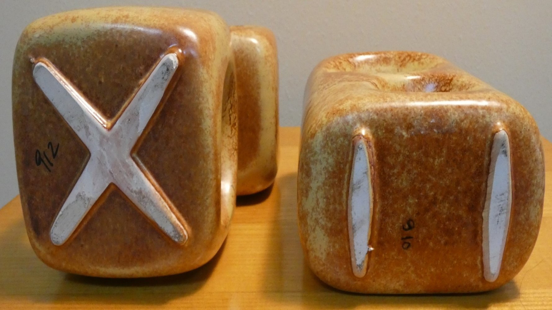 Vases with Geometric Shapes by Roberto Rigon for Bertoncello Ceramiche ...