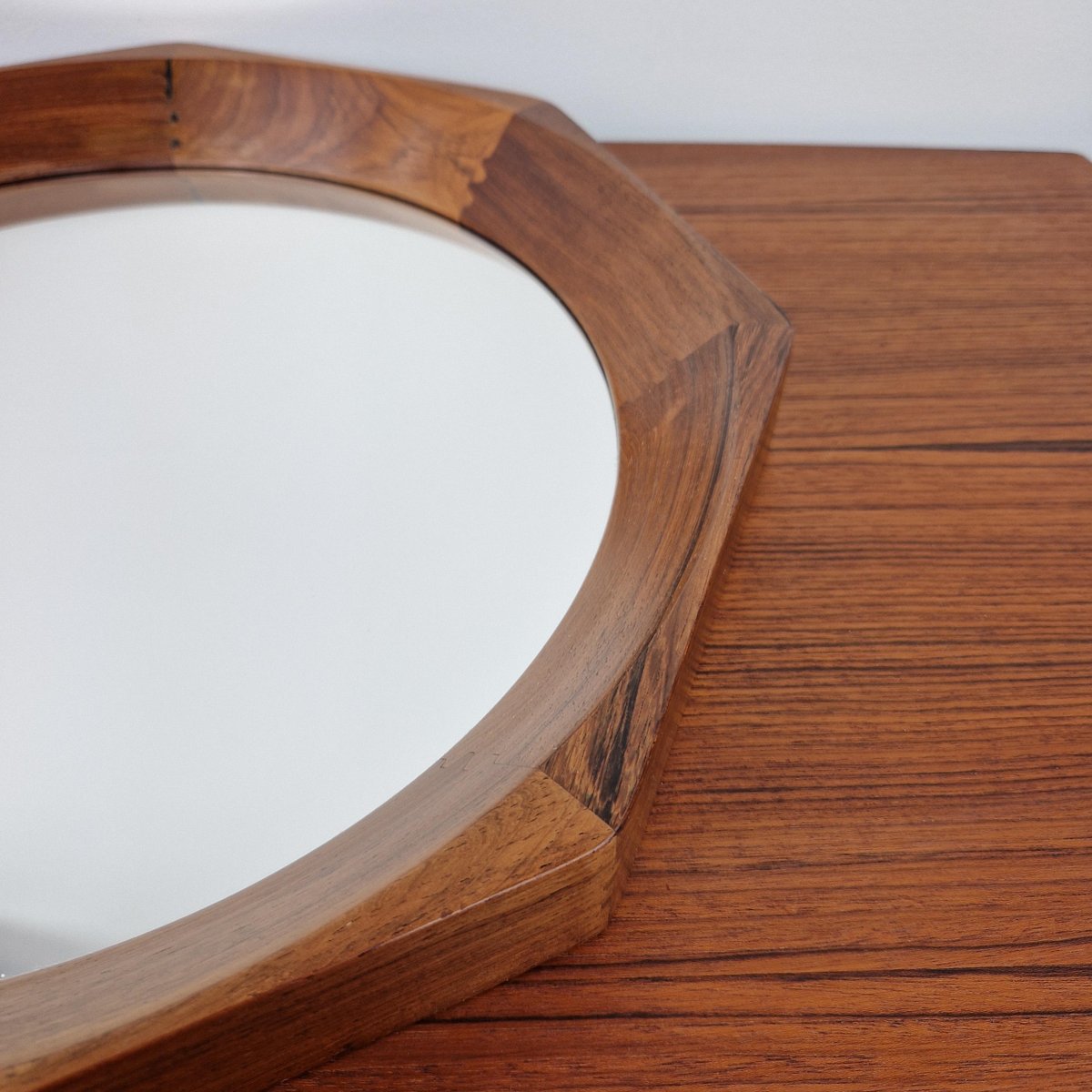 Angular Mirror Design Modern Danish Rosewood 8-Angular Wall Mirror, Denmark, 1960s for sale ...